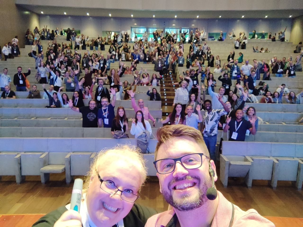 Speaking at conference