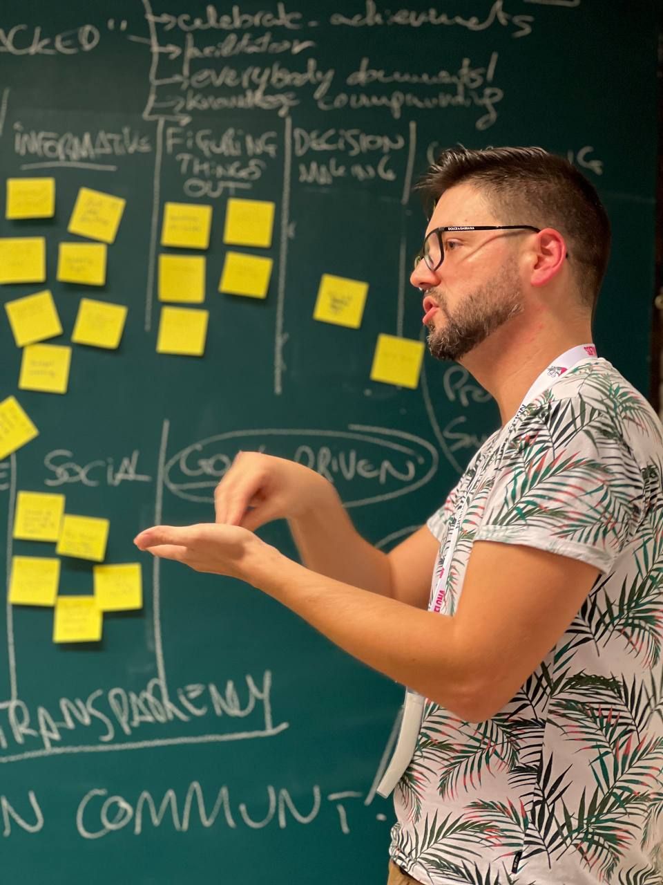 Speaking at conference