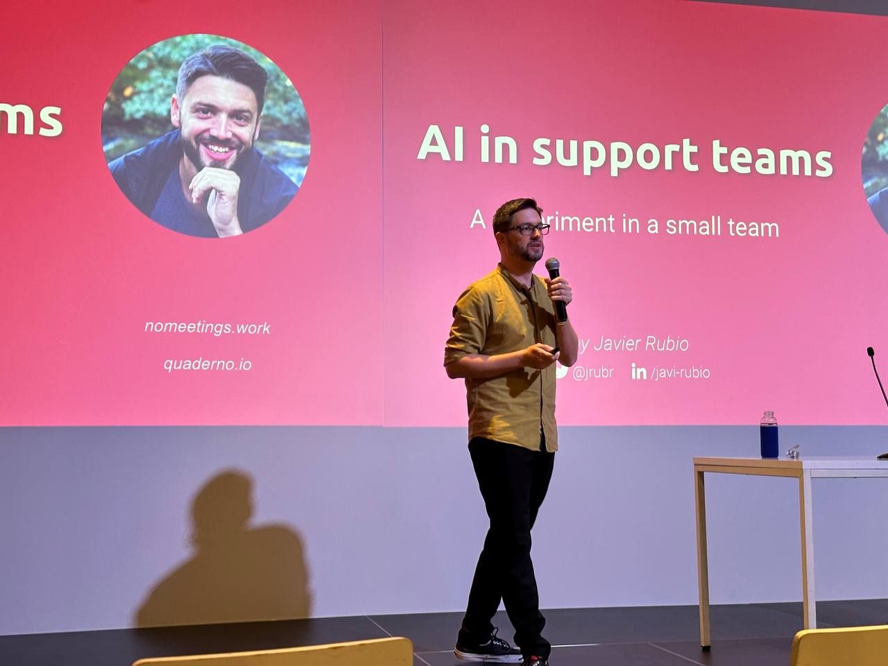 Speaking at conference