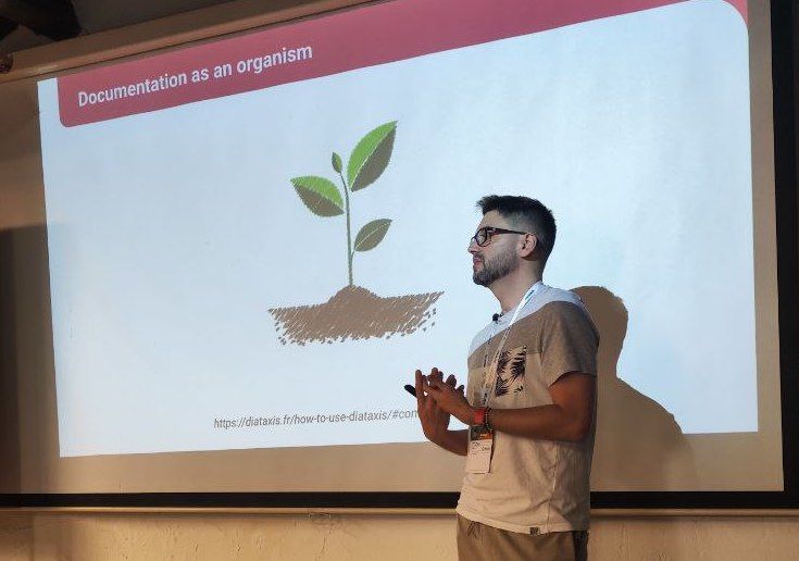 Speaking at conference